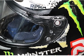 羅倫素荷蘭站227km/h跌車HJC頭盔到港展覽－Motogp世界冠軍