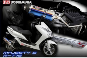 Yoshimura S-Max 155 R-77S排氣喉 - 全梳幻彩鈦合金預訂特價
