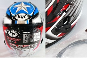 Kyt Galaxy Slide 附送威也鎖的開面頭盔