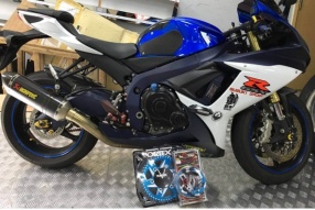 GSXR-750加強制動力及加强爆炸力│Coremoto天藍色全車迫力鋼喉│Vortex加硬合金尾牙│銀星摩托