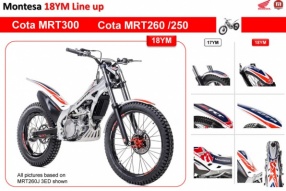 2018 YM montesa Honda HRC 多項改良 各款 Cota 260 standard bake , Repsol replica，4Ride & 300RR 開始接受預訂