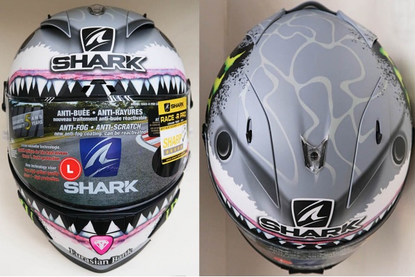 羅倫素2016 MOTOGP西班牙主場SHARK頭盔 - 真大白鯊現貨抵港