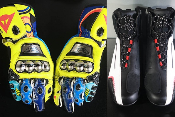 DAINESE FULL METAL 6 REPLICA VR46 羅絲款頂級賽車手套、RAPTORS透氣騎士鞋、輕巧透氣手套及皮手套