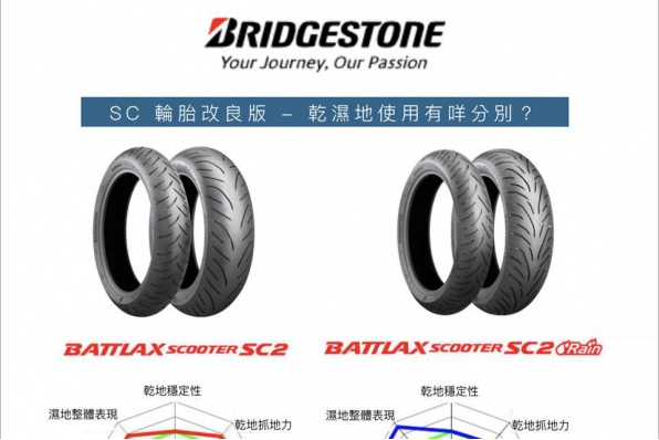 BRIDGESTONE SC2及SC2 RAIN高性能綿羊輪胎 - 更正輪胎觀念SC2 RAIN，不止適合雨天，乾地使用同樣合適