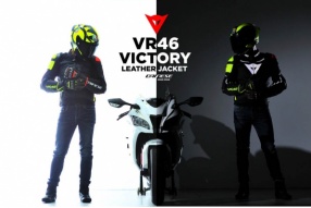 DAINESE VR46 VICTORY LEATHER JACKET 反光物料設計，夜間行車仍然觸目