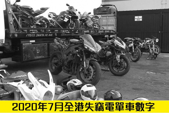 2020年7月份全港失車數字