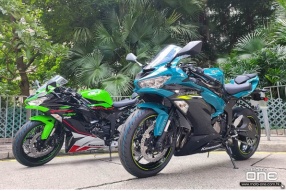 2021 KAWASAKI ZX-6R 636 KRT賽車花及藍新色抵港