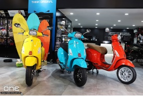 2021 Vespa Primavera & Sprint S 150 夏日色彩：霓虹橘、孔雀藍、檸檬黃