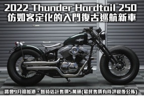 2022 Thunder Hardtail 250 仿如客定化的入門復古巡航新車