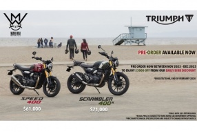 Triumph Speed 400 / Scrambler 400 接受預訂+早鳥優惠