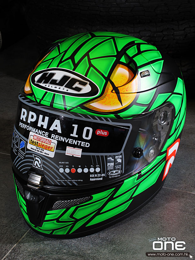 2014 HJC RPHA-10 PLUS LORENZO Green Mamba