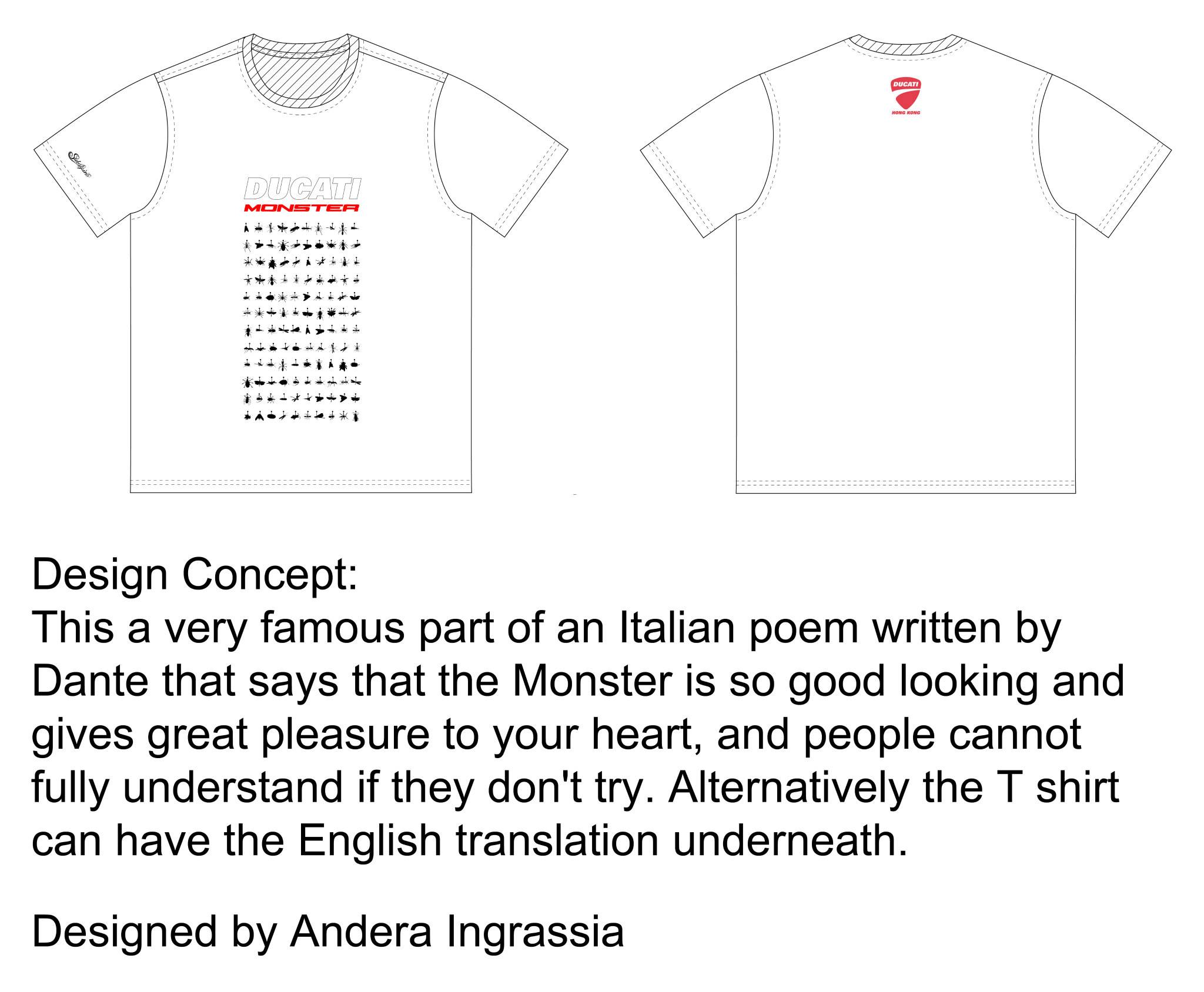 2014 ducati Your Monster Instinct T-shirt Drawing Competition