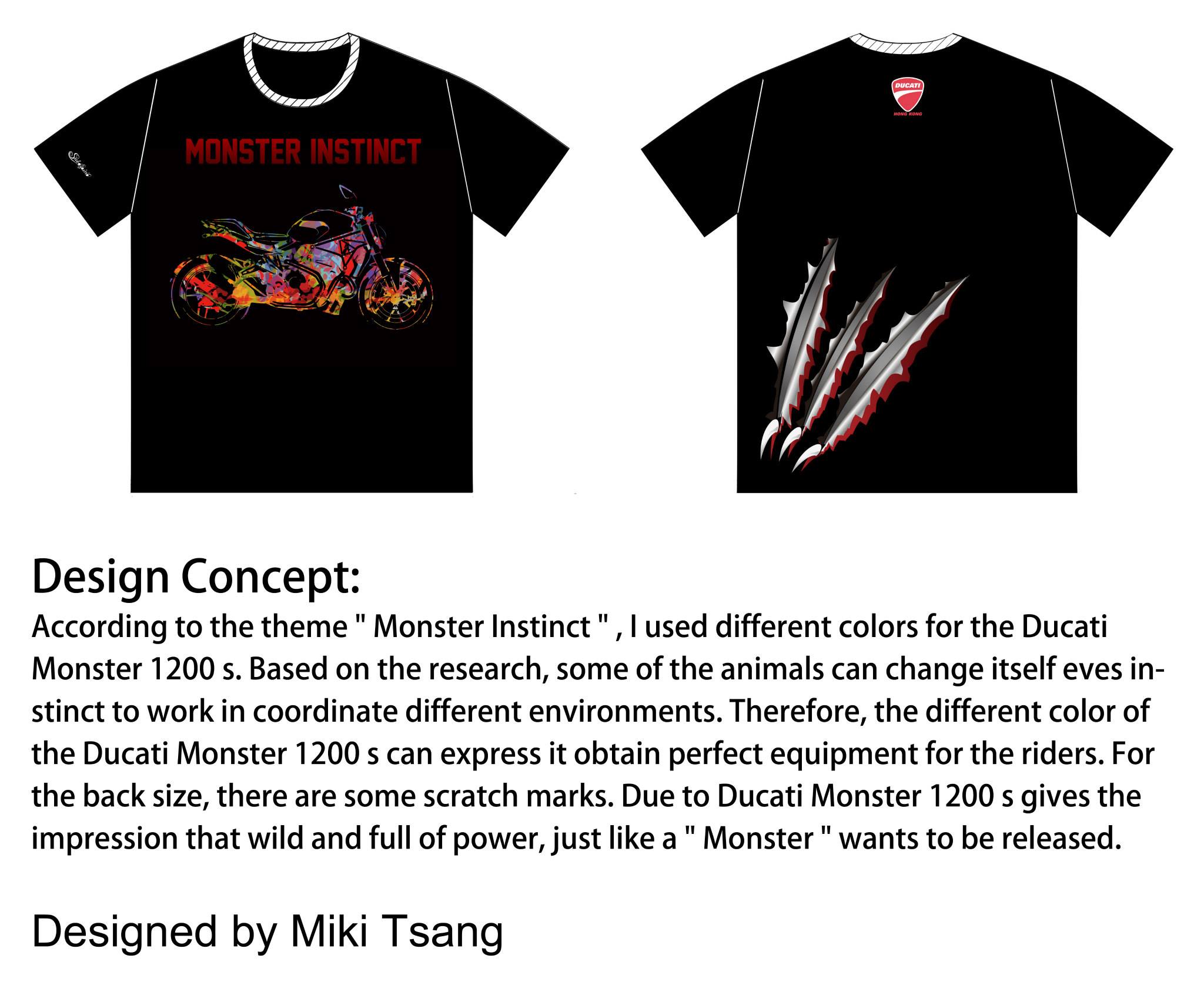 2014 ducati Your Monster Instinct T-shirt Drawing Competition