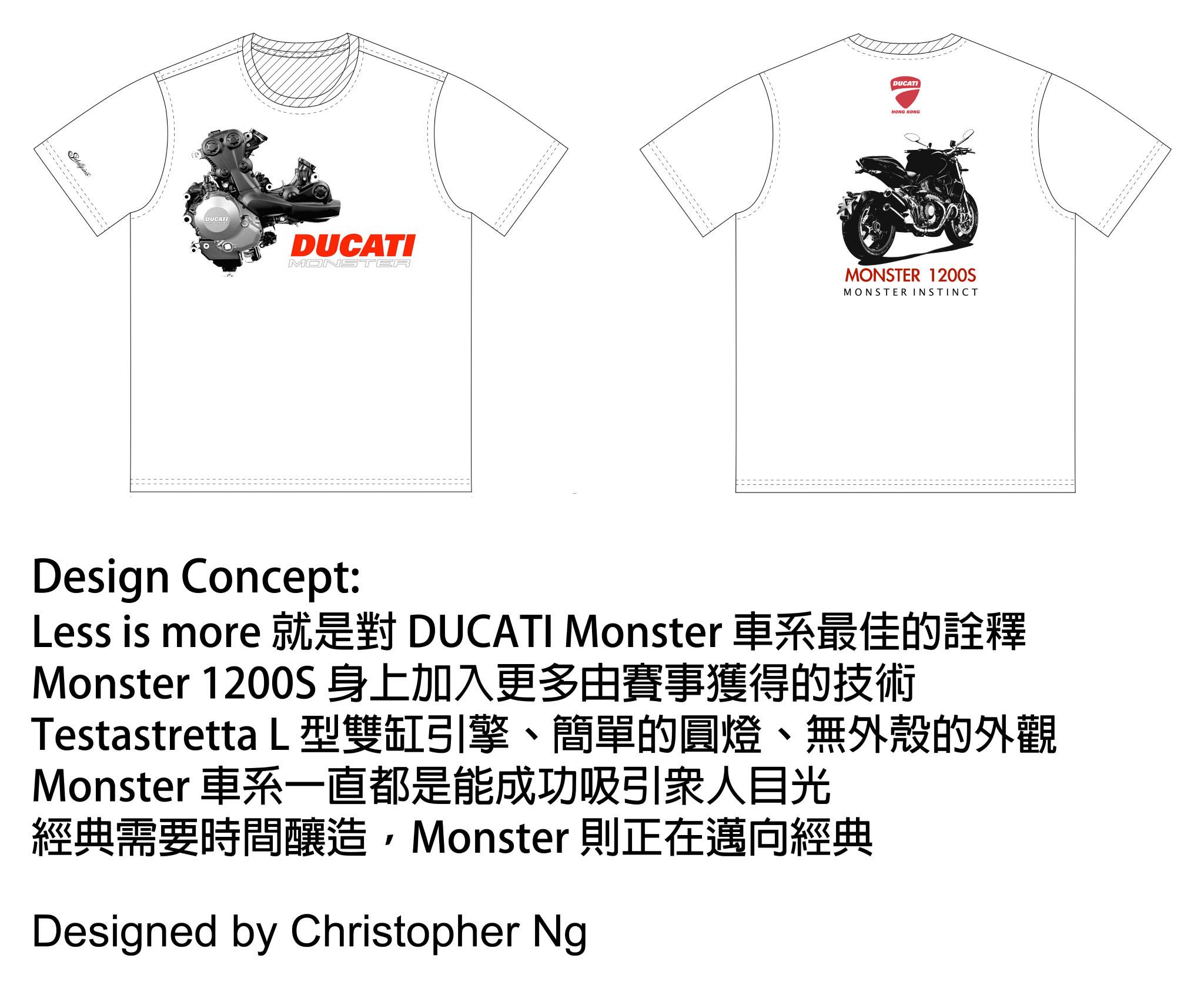 2014 ducati Your Monster Instinct T-shirt Drawing Competition