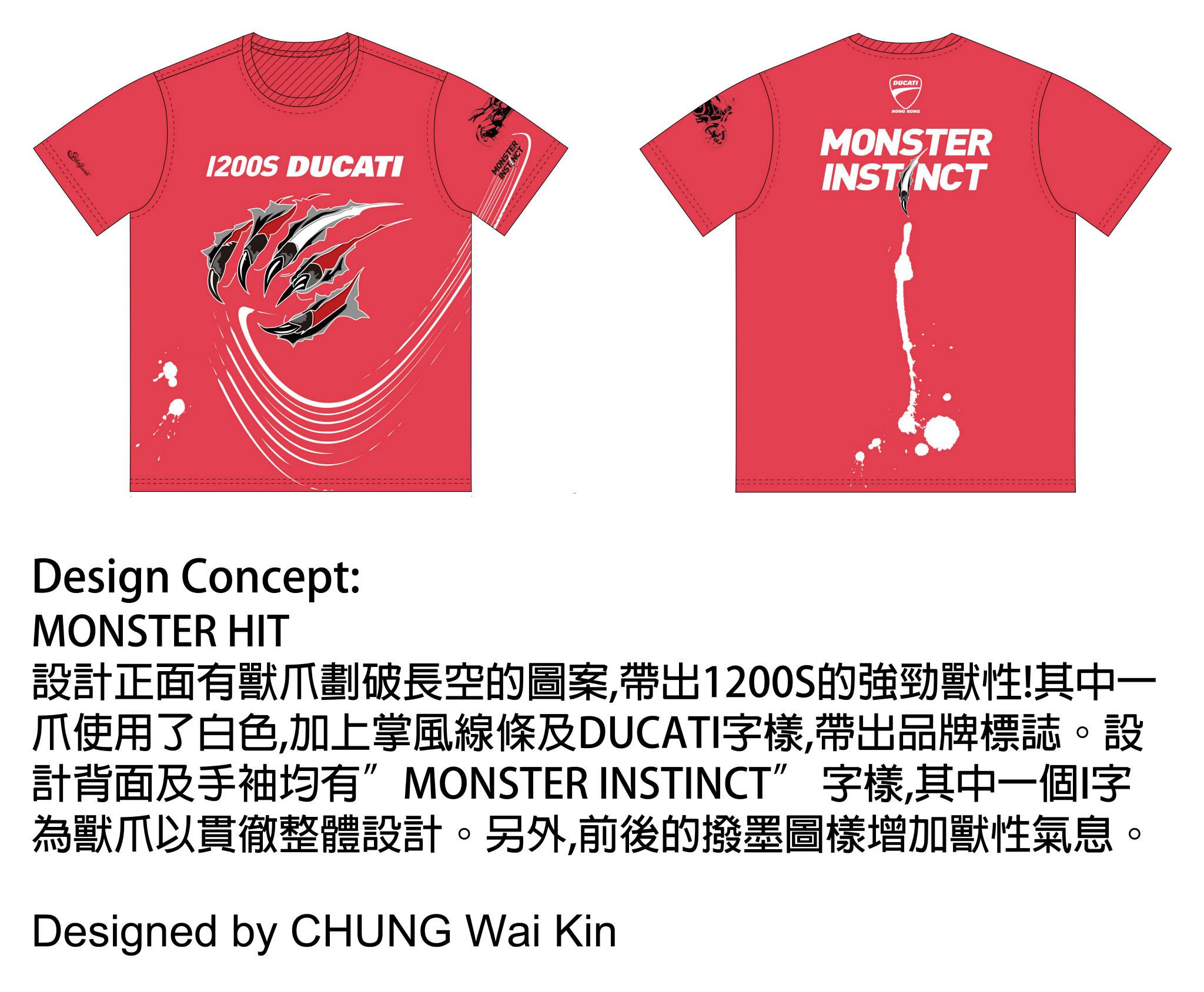 2014 ducati Your Monster Instinct T-shirt Drawing Competition