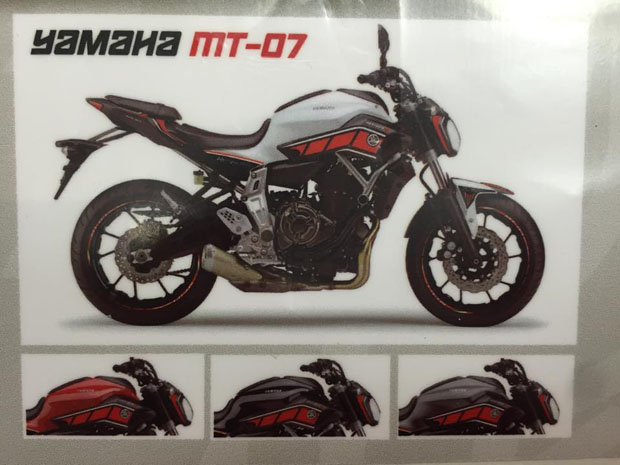 2015 CORSA MOTORS YAMAHA MT-O7 Stickers