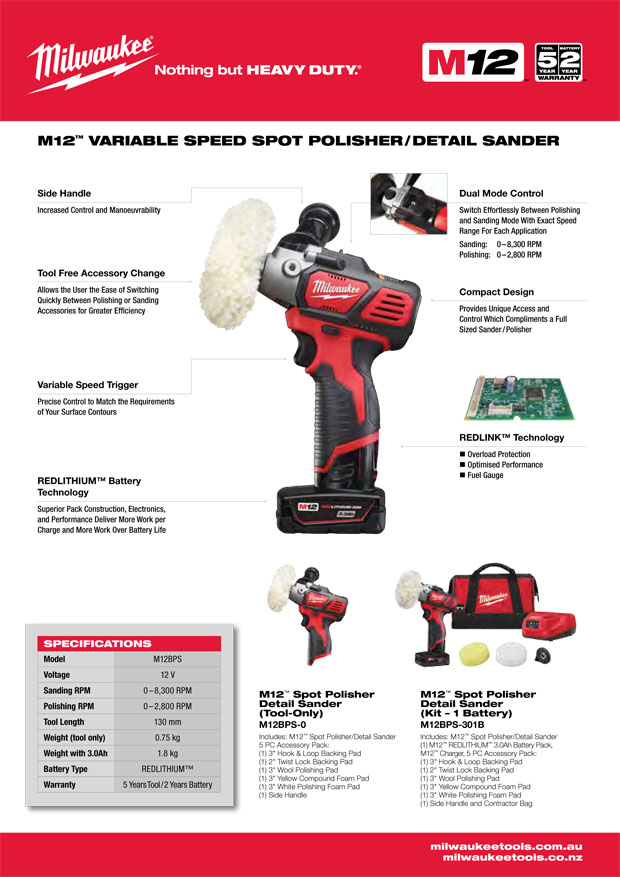 2015 Milwaukee M12 M12BPS-0