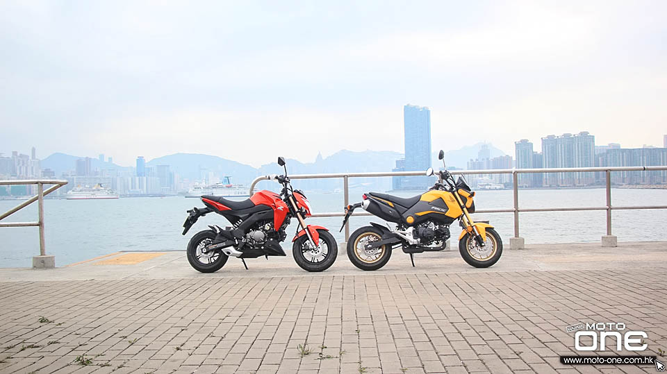 2016 kawasaki z125 and honda msx125