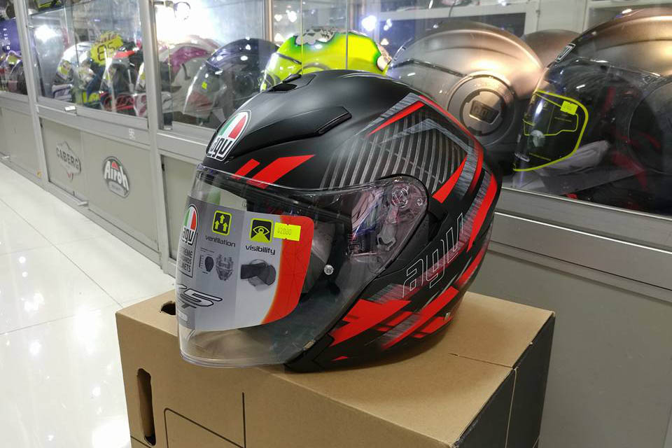 2017 AGV K5 jet Urban Hunter Matt black red