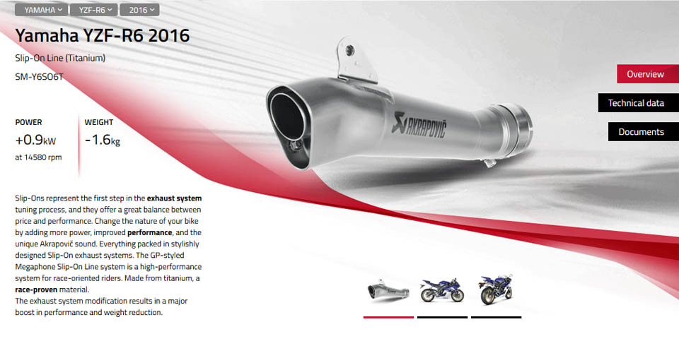 AKRAPOVIC 2017 YAMAHA R6 MEGAPHON