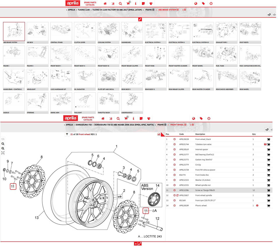 2018 Piaggio Service Portal PADS