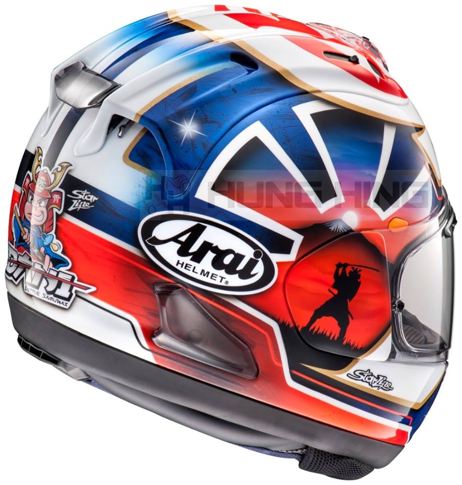 2018 Arai RX-7X PEDROSA SPIRIT GOLD BLUE XD DRAGON