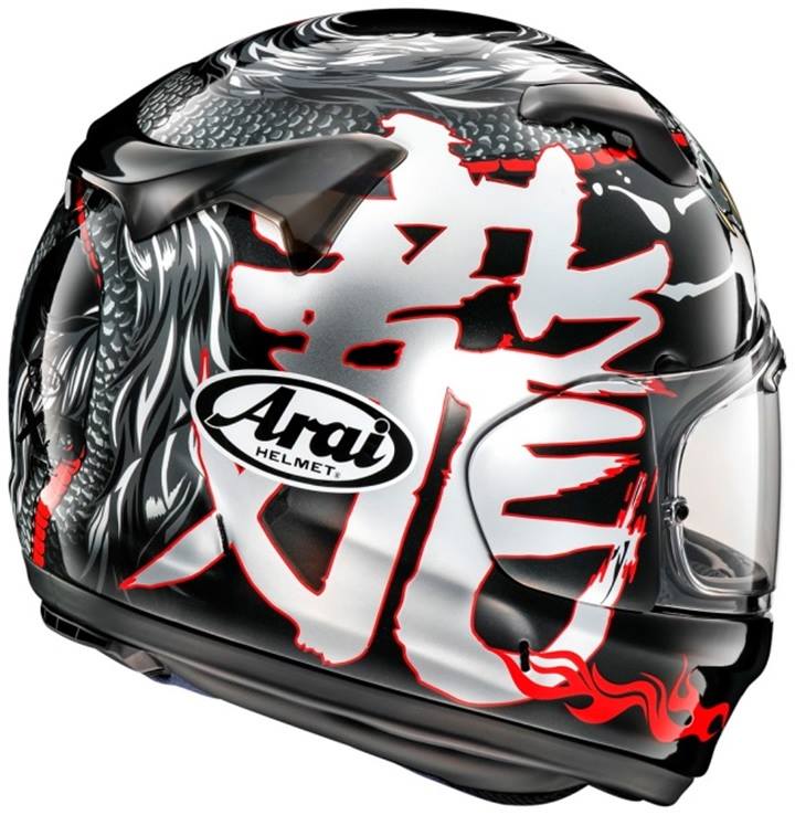 2018 Arai RX-7X PEDROSA SPIRIT GOLD BLUE XD DRAGON