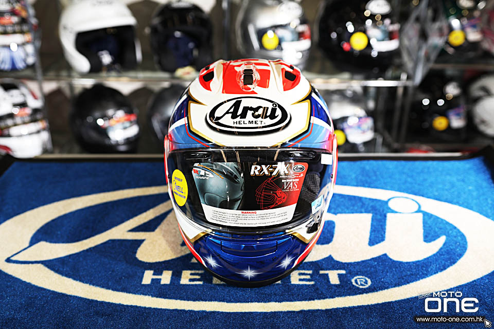 2018 Arai RX-7X PEDROSA SPIRIT BLUE GOLD