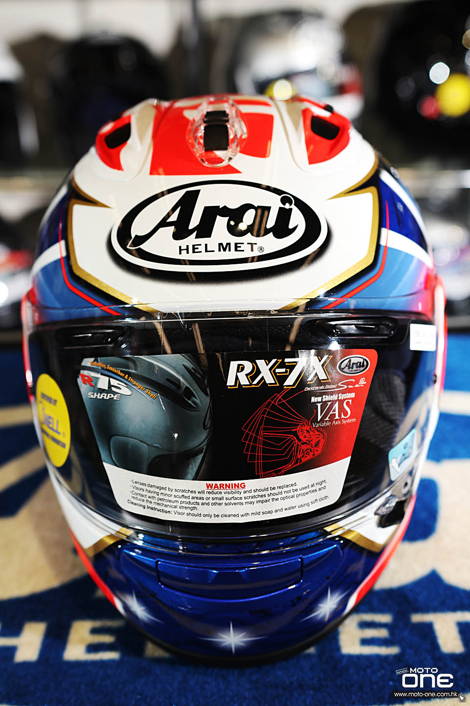 2018 Arai RX-7X PEDROSA SPIRIT BLUE GOLD