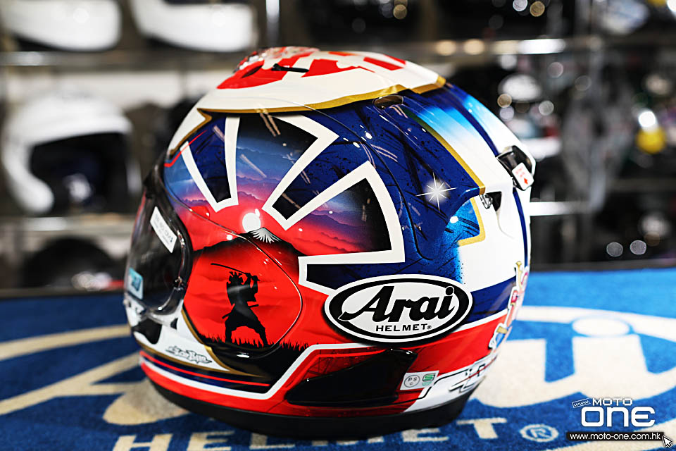 2018 Arai RX-7X PEDROSA SPIRIT BLUE GOLD