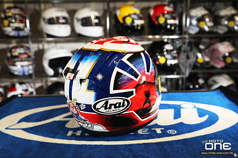 2018 Arai RX-7X PEDROSA SPIRIT BLUE GOLD