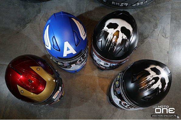 HJC MARVEL 美國漫畫英雄系列 IS-17 IRONMAN 鋼鐵俠、FG-ST及CL-17  PUNISHER 制裁者及CL-17 CAPTAIN AMERICA 美國隊長 - 現貨發售