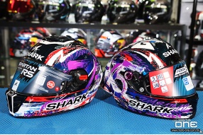 沙高(Johann Zarco) x SHARK AERON GP FIM RACING #1 REPLICA ZARCO SIGNATURE 2025 - FIM 2 最新認證大尾翼賽車頭盔及SPARTAN RS CARBON ZARCO SIGNATURE碳纖維全面頭盔
